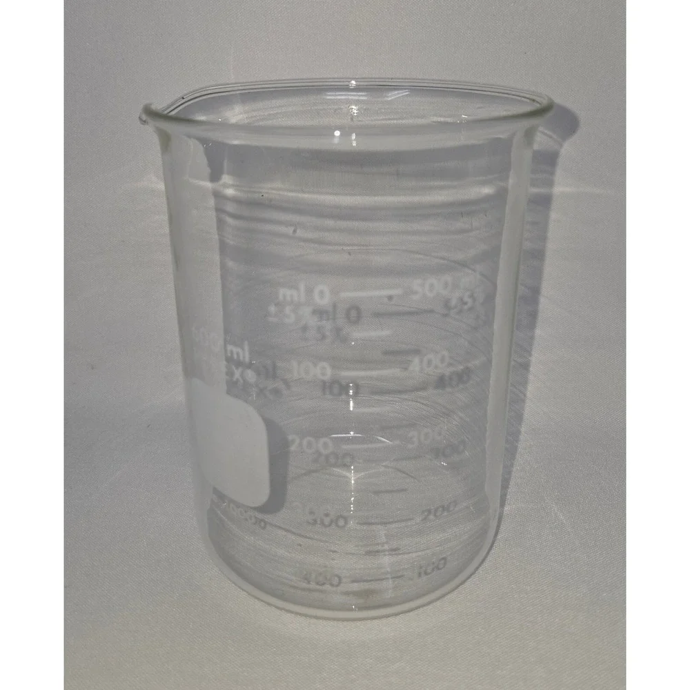 600ml Pyrex Glass Beaker Heavy Duty 2.5 Cups No. 1000 Clear Vintage Pyrex